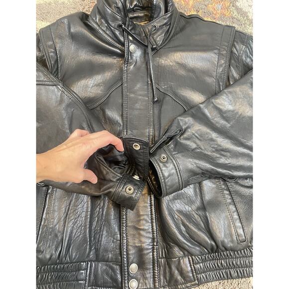 Pelle Studios Mens Leather Jacket Size XL Vintage Punk Rocker Moto 80s Coat - Picture 10 of 15